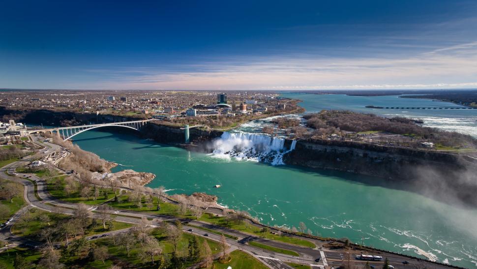 Niagara Falls, Ontario, Canada wallpaper,Canada HD wallpaper,bridge HD wallpaper,river HD wallpaper,panorama HD wallpaper,Ontario HD wallpaper,Niagara Falls HD wallpaper,3785x2136 wallpaper