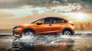 Honda XR-V orange SUV car in water wallpaper thumb