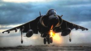 Fighter take off, air force, clouds wallpaper thumb
