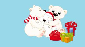 teddy bear, christmas, family, christmas present wallpaper thumb