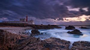 Wonderful Lighthouse On A Portuguese Coast wallpaper thumb