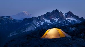 Tent Mountains Landscape Camp HD wallpaper thumb