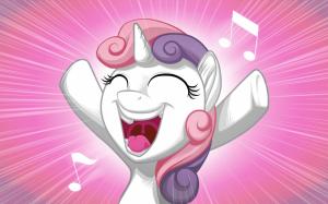 My Little Pony, Sweetie Belle, Pink, Singing, Pony, Unicorns, Cartoon wallpaper thumb