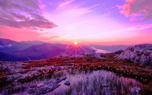 Sunset Over Mountains wallpaper thumb