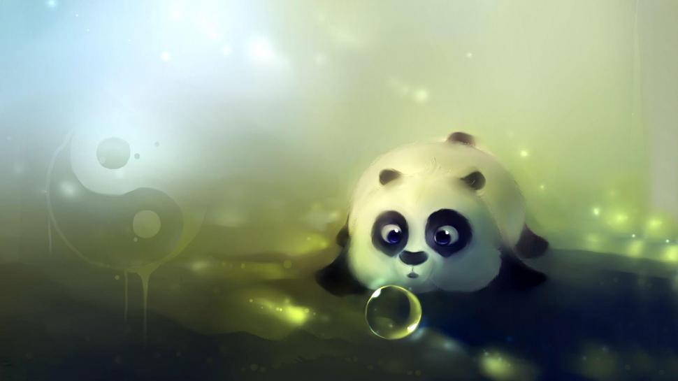 Cute panda playing with bubbles wallpaper,artistic HD wallpaper,1920x1080 HD wallpaper,bubble HD wallpaper,panda HD wallpaper,1920x1080 wallpaper