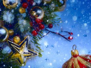 Christmas decorations, snow, winter wallpaper thumb