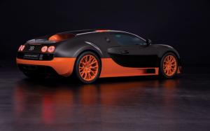 Orange Bugatti Veyron Super Sport wallpaper thumb