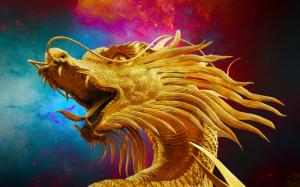 Golden dragon wallpaper thumb