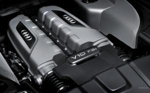 Audi R8 Engine V-10 Carbon Fiber HD wallpaper thumb