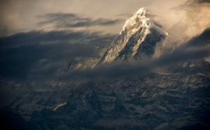 Nature, Landscape, Himalayas, Mountain, Snowy Peak, Mist, Nepal, Clouds wallpaper thumb