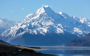 New Zealand, Mount Cook, Aoraki National Park, blue sky wallpaper thumb