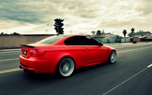 BMW M3 E92 Red Car Tuning Speed Street wallpaper thumb