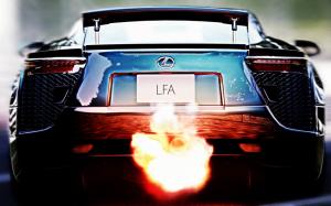 Lexus LFA Fire Flame HD wallpaper thumb
