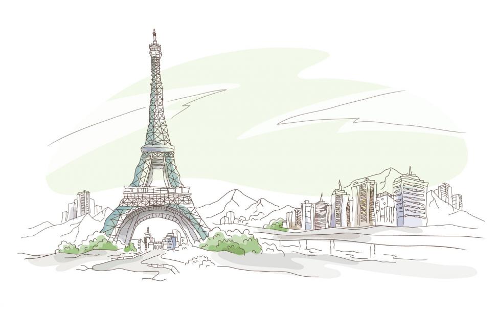 Eiffel Tower Drawing wallpaper,paris HD wallpaper,france HD wallpaper,photo HD wallpaper,1920x1200 wallpaper