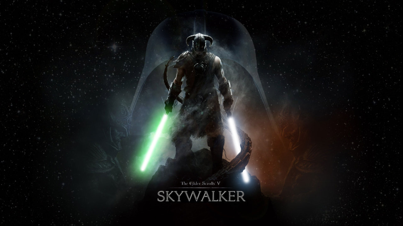 Skyrim Elder Scolls Star Wars Lightsaber Hd Wallpaper Games Wallpaper Better