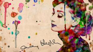 Audrey Hepburn Colorful Drawing Painting Face HD wallpaper thumb