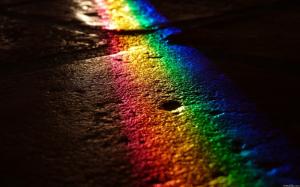 Rainbow on the pavement wallpaper thumb