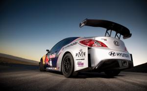 Hyundai Genesis Race Car Red Bull Spoiler HD wallpaper thumb