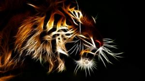 Translucent tiger wallpaper thumb