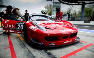 Ferrari 458 Italia Race Car Pit HD wallpaper thumb
