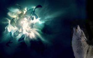 abstract howling wolf  Abstract WOLF HD wallpaper thumb