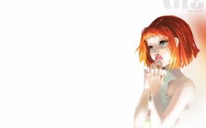 The Fifth Element Lilu Drawing White HD wallpaper thumb