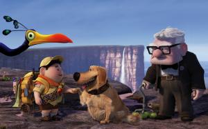 Russell Dug Carl Fredricksen in Pixar's UP HD wallpaper thumb