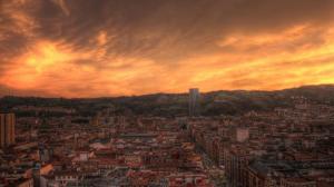 Beautiful Sky Over Bilbao Spain wallpaper thumb