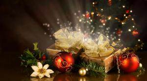 christmas decorations, thread, needles, gifts, star, tree, holiday, new year, christmas wallpaper thumb