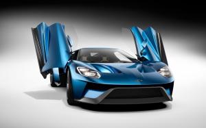2016, Ford GT 2, Front View, Blue Car, Supercar, Cool wallpaper thumb