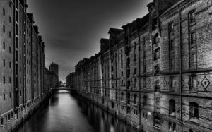 Water Cityscapes Architecture Buildings Grayscale Monochrome Lakes High Quality wallpaper thumb
