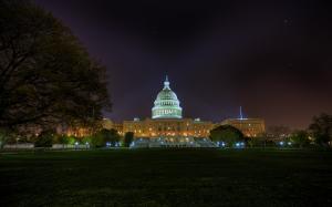Washington DC Night Lights Capital Building HD wallpaper thumb