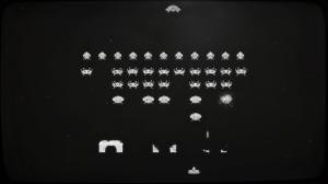 Space Invaders BW Black HD wallpaper thumb