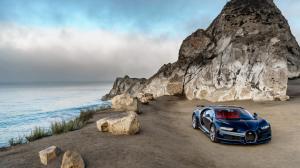 Bugatti Chiron blue luxury car, North America, coast wallpaper thumb