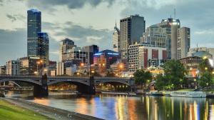 Melbourne, Australia, city, river, bridge, buildings, lights wallpaper thumb