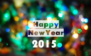 Happy New Year 2015, colorful lights wallpaper thumb