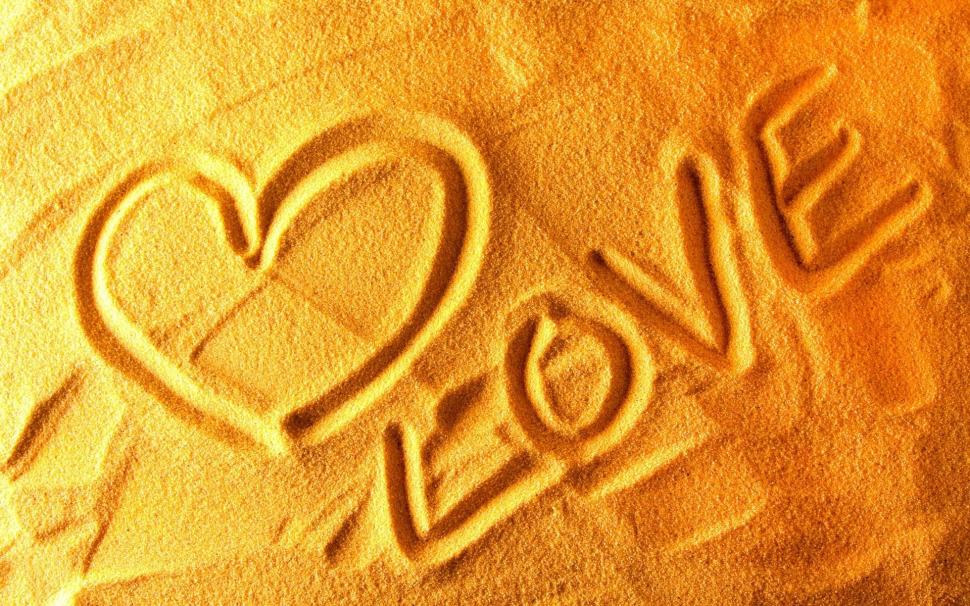 Love in Sand 2014 Valentines Day wallpaper,2014 HD wallpaper,heart HD wallpaper,holiday HD wallpaper,love HD wallpaper,sand HD wallpaper,valentines day HD wallpaper,1920x1200 wallpaper