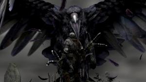 Dark Souls Black Knight Sword Medieval Crow HD wallpaper thumb
