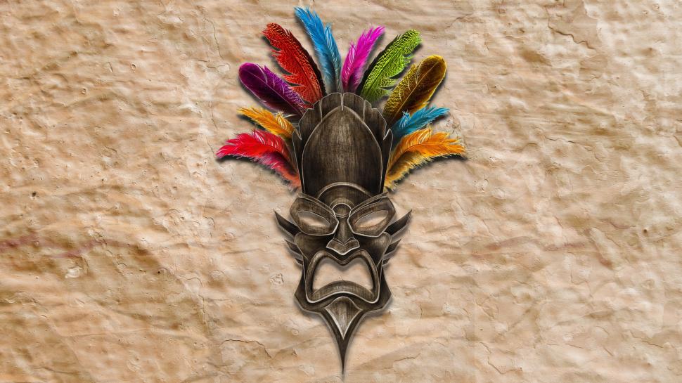 Aku-Aku Crash Bandicoot Tribal Mask Feathers HD wallpaper,video games HD wallpaper,mask HD wallpaper,crash HD wallpaper,feathers HD wallpaper,tribal HD wallpaper,bandicoot HD wallpaper,aku HD wallpaper,1920x1080 wallpaper