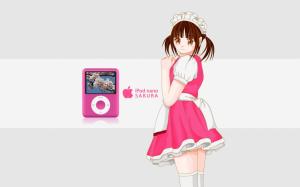 iPod Nano and anime girl wallpaper thumb