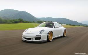 Porsche GT3RS Motion Blur HD wallpaper thumb