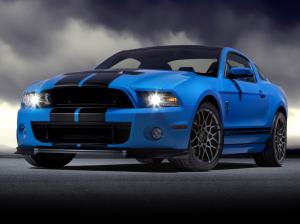 Ford Mustang Shelby GT500 blue supercar wallpaper thumb