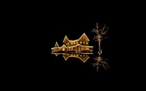 House with Christmas decorations wallpaper thumb