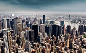 New York City tilt shift photography wallpaper thumb