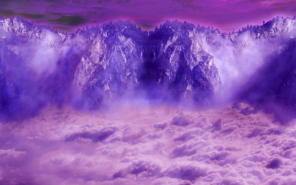 Beautiful Purple Fantasy wallpaper,mountains HD wallpaper,fantasy HD wallpaper,purple HD wallpaper,clouds HD wallpaper,nature & landscapes HD wallpaper,1920x1200 wallpaper