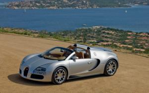Bugatti Veyron 16.4 Grand Sport 2010 in Sardinia - Front And Side Panorama wallpaper thumb