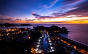 China, Taiwan, island, ocean, sunset, city night wallpaper thumb