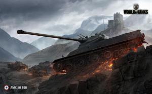 World of Tanks Tanks AMX 50 100 France Games wallpaper thumb