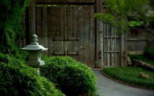 Nature, Japanese Garden, Japan, Plants, Wooden Door wallpaper thumb