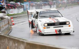 Audi Backfire Flame Fire Water Rain Race Track Race Track HD wallpaper thumb
